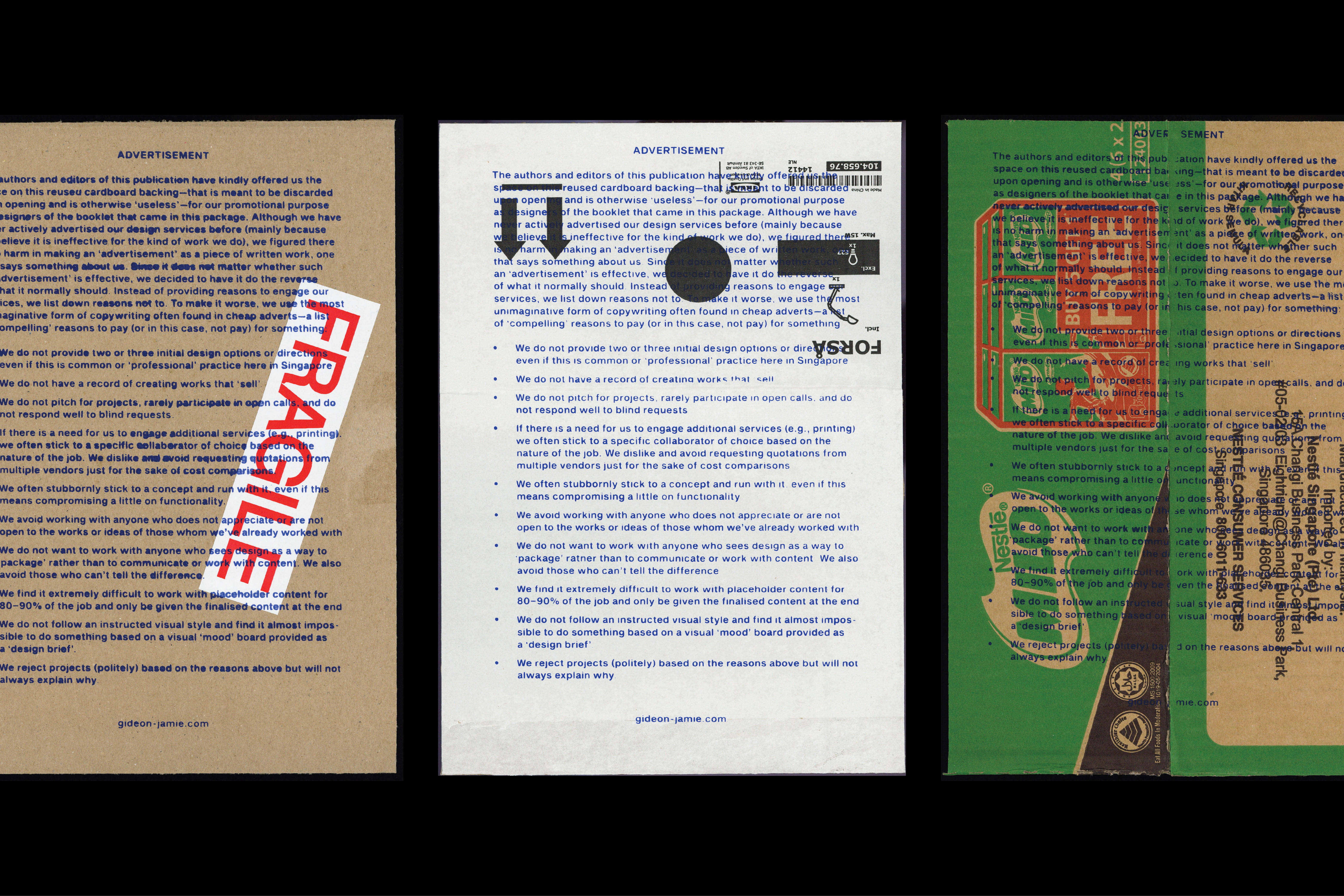 985 Advertisement   Please (do not) work with us (contribution), in Splendid Hacks by Michael Lee and Loh Xiang Yun